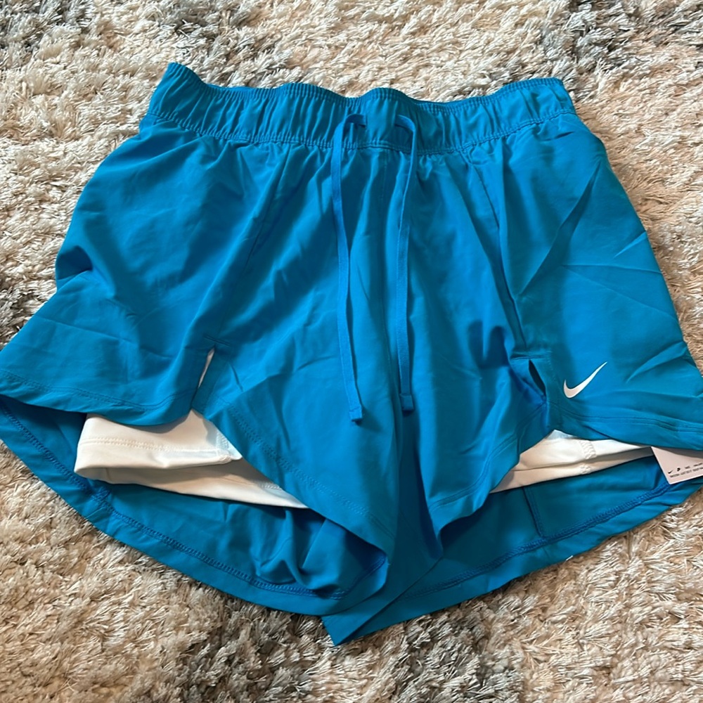 Nike Bright Blue Double Lined Running Shorts